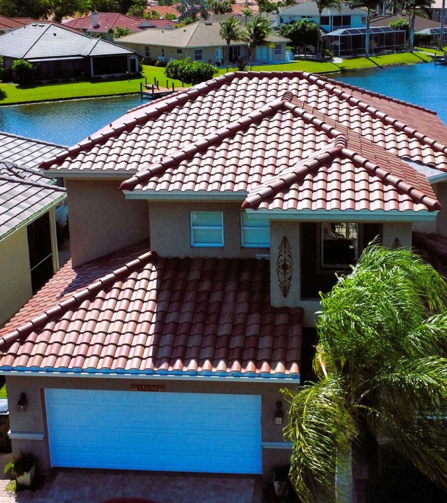 Two story tile roof in Florida